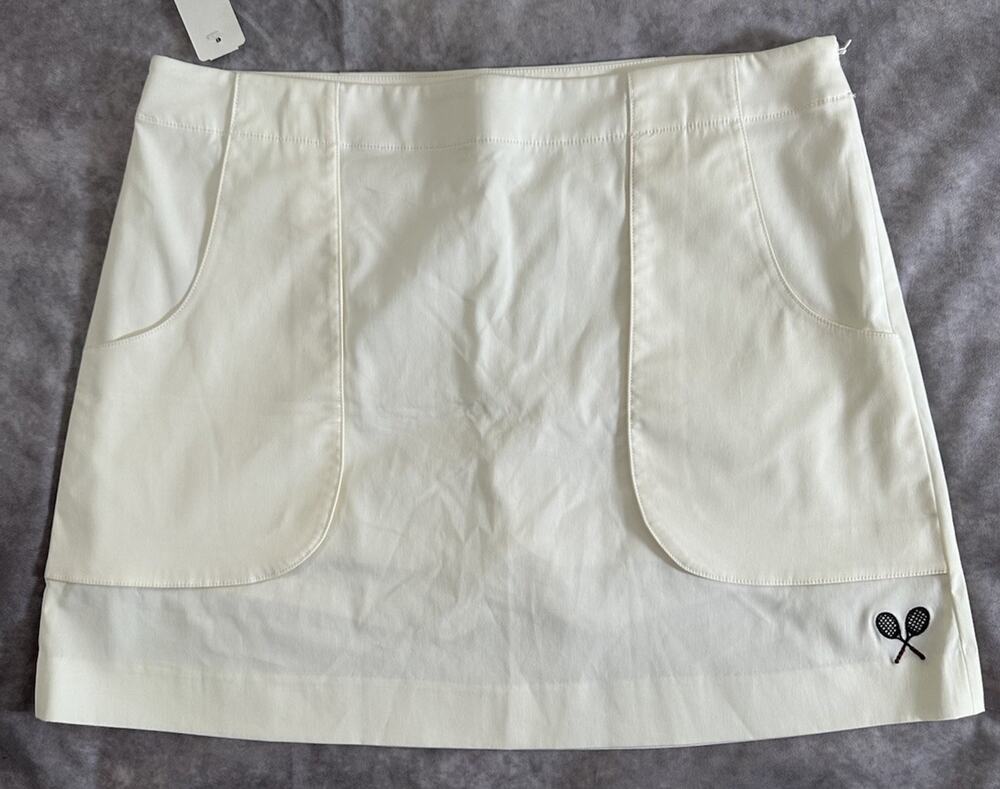 Brooks Brothers Prosport White Tennis Skort Size 10 Pickleball Athletic Preppy